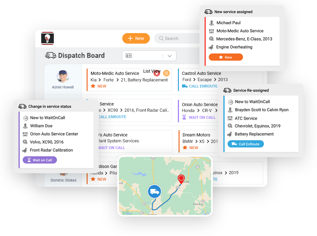 Collabtic's Schedule dispatch feature